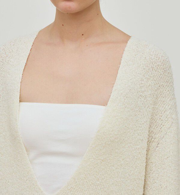 DES PRES「カールヤーンニット Vネックチュニックプルオーバー」|ニット・セーター|