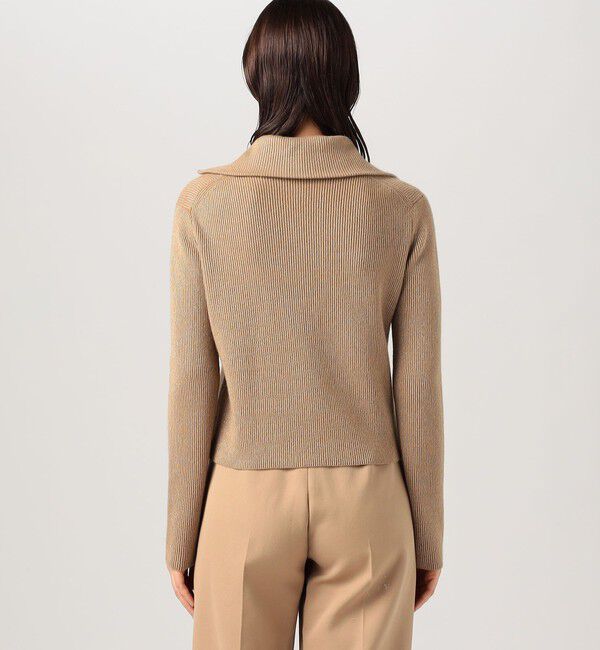 BACCA「ラメウール フラットカラーニットカーディガン」|ニット・セーター|