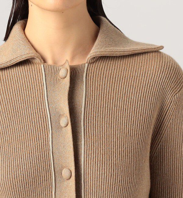 BACCA「ラメウール フラットカラーニットカーディガン」|ニット・セーター|