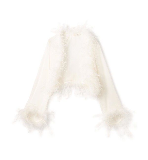 DES PRES「クレープ デシン ファーボレロ」|シャツ・ブラウス|11 ホワイト