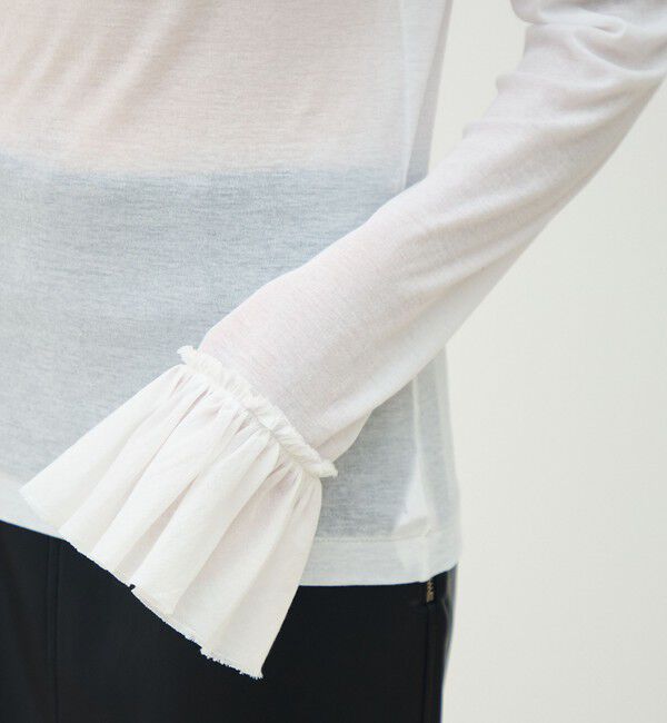 MACPHEE「シアージャージーコンビ ラウンドネックプルオーバー」|Tシャツ・カットソー|