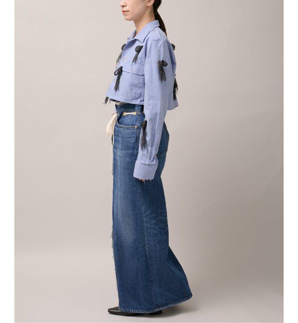  「ワイドイージーデニムスカート」|スカート|
