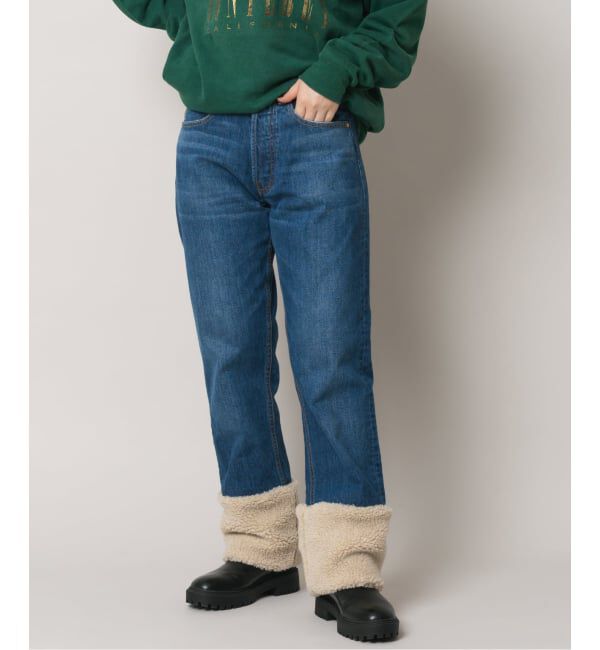  「ボアデニムパンツ」|デニム|