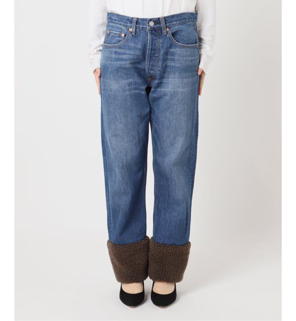  「ボアデニムパンツ」|デニム|