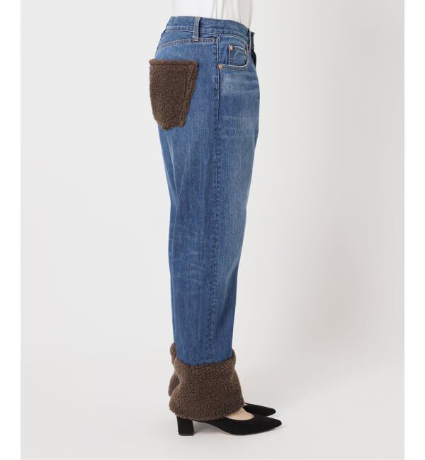  「ボアデニムパンツ」|デニム|