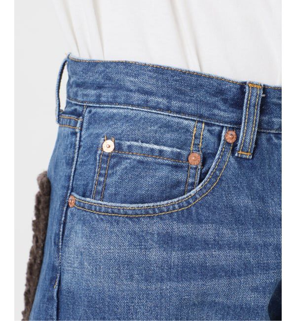  「ボアデニムパンツ」|デニム|
