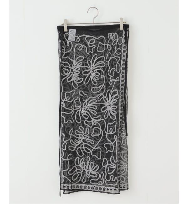  「SARA MALLIKA TULLE TAPE EMBROIDERY WRAP 020352SF2：スカート」|スカート|