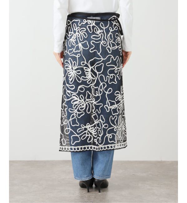 「SARA MALLIKA TULLE TAPE EMBROIDERY WRAP 020352SF2：スカート」|スカート|