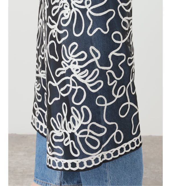  「SARA MALLIKA TULLE TAPE EMBROIDERY WRAP 020352SF2：スカート」|スカート|