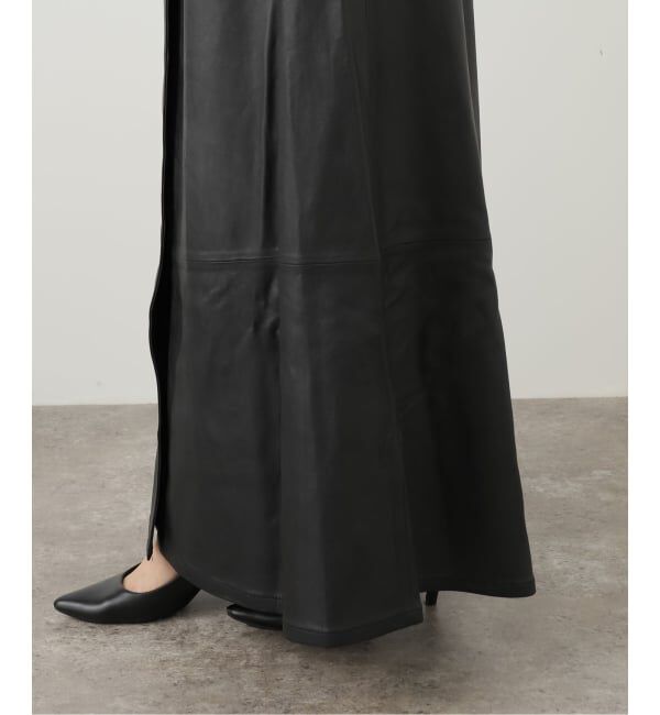  「SEEALL LEATHER ASYMMETRIC SKIRT SAW51/SK502：スカート」|スカート|