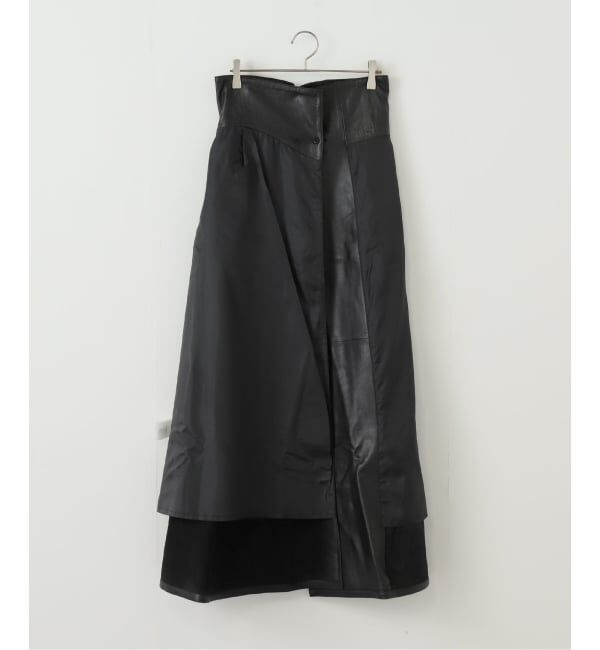  「SEEALL LEATHER ASYMMETRIC SKIRT SAW51/SK502：スカート」|スカート|