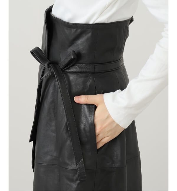  「SEEALL LEATHER ASYMMETRIC SKIRT SAW51/SK502：スカート」|スカート|