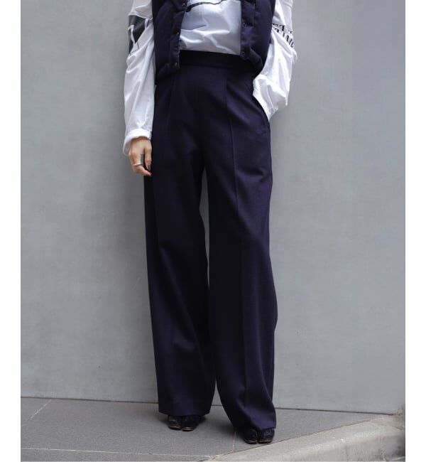  「ANATOMICA WAVES PANTS WOOL FLANNEL 531-592-03：パンツ」|スラックス|ネイビー