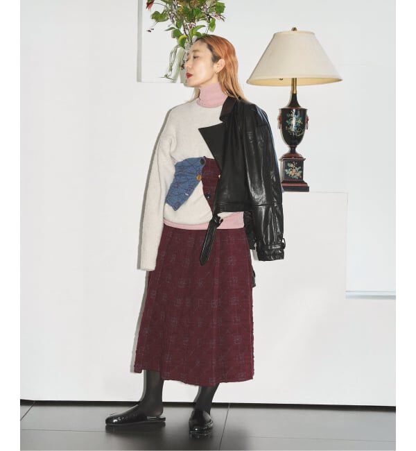  「YANYAN MIDI BOX PLEAT SKIRT YYW251122：スカート」|スカート|