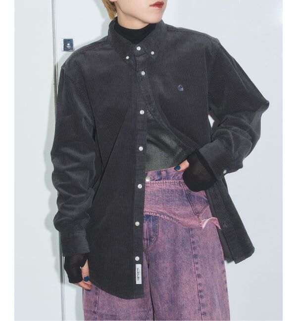  「CARHARTT WIP L/S MADISON CORD SHIRT REGULAR I029958：シャツ」|シャツ・ブラウス|グレーA