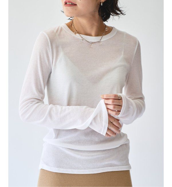 EMILYWEEK「コットンシアープルオーバー」|Tシャツ・カットソー|ホワイト