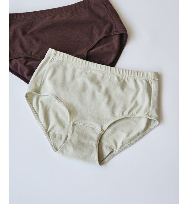 EMILYWEEK「【RESET】オーガニックコットン混 2WAYサニタリーショーツ（ブラウン、ミント）」|インナー|グリーン