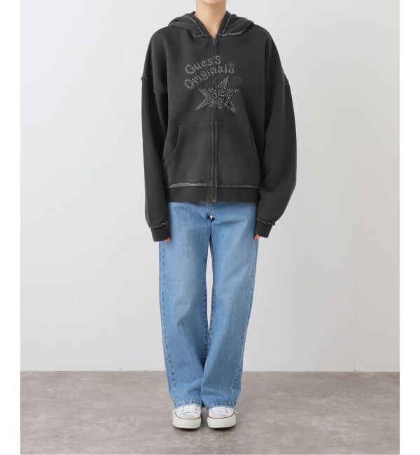 JOINT WORKS「GUESS/ゲス GO OS STAR RHINESTON HOODIE」|パーカー|