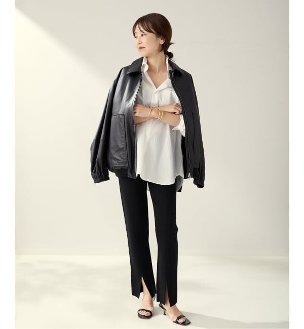 プラージュ 美品✨2025AW R’IAM スリットニットパンツ プラージュ Plage R'IAM スリットニットパンツ （ブラック