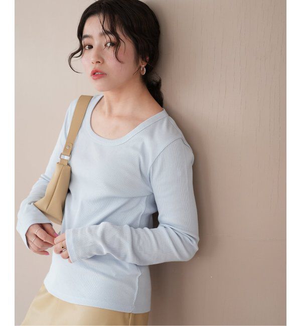 SLOBE IENA「《追加》SAWAHOCO パーフェクトカットソー」|Tシャツ・カットソー|サックスブルー B