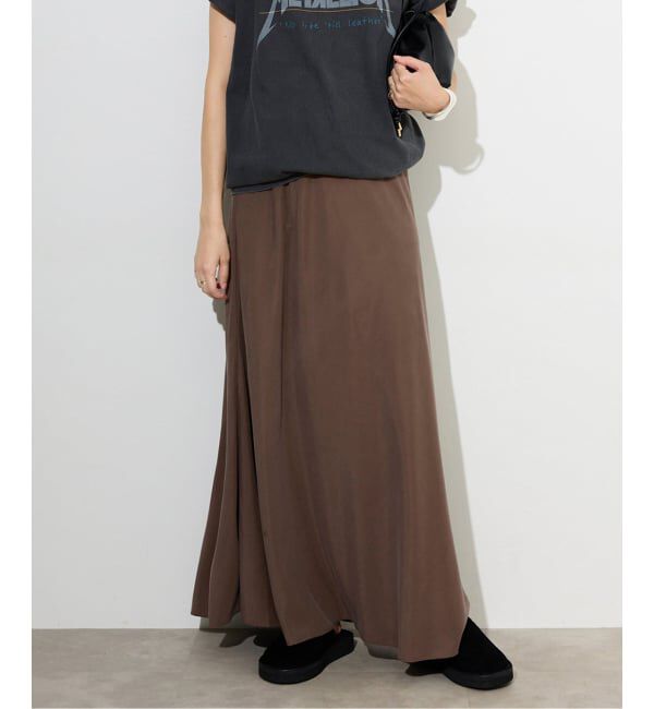 SLOBE IENA「《3サイズ展開/追加3》フィブリルマーメイドフレアスカート」|スカート|ブラウン