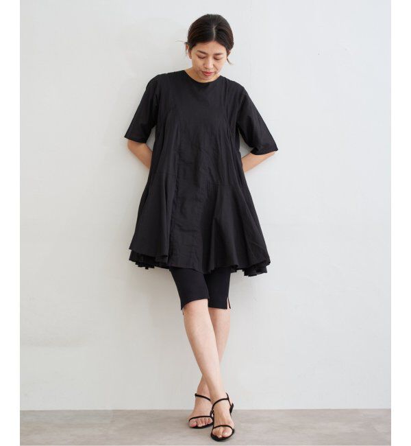 IENA「《追加》AAYUSHI/アユーシ ボリュームフレアハーフスリーブワンピース」|ワンピース|