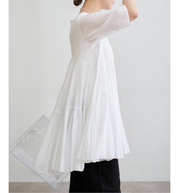 IENA「《追加》AAYUSHI/アユーシ ボリュームフレアハーフスリーブワンピース」|ワンピース|