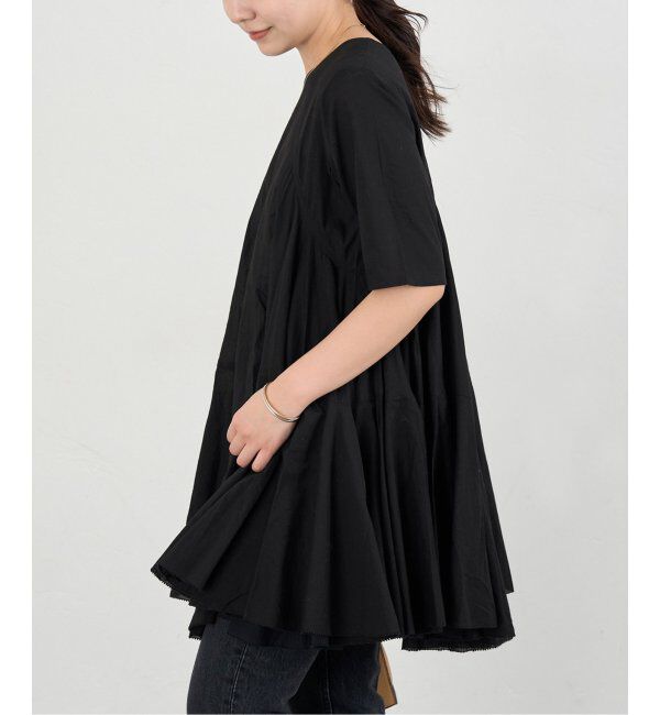 IENA「《追加》AAYUSHI/アユーシ ボリュームフレアハーフスリーブワンピース」|ワンピース|