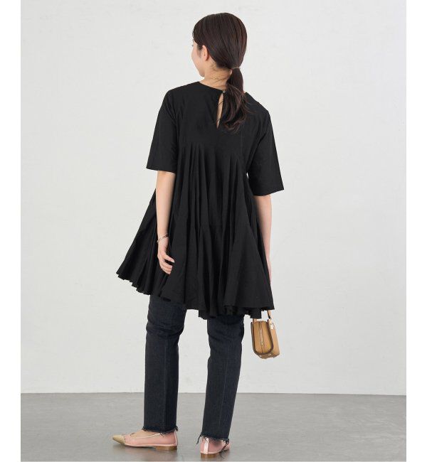 IENA「《追加》AAYUSHI/アユーシ ボリュームフレアハーフスリーブワンピース」|ワンピース|