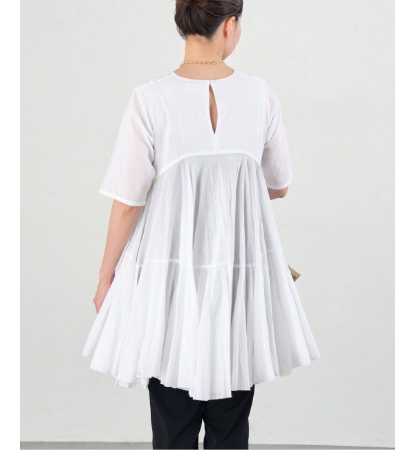 IENA「《追加》AAYUSHI/アユーシ ボリュームフレアハーフスリーブワンピース」|ワンピース|