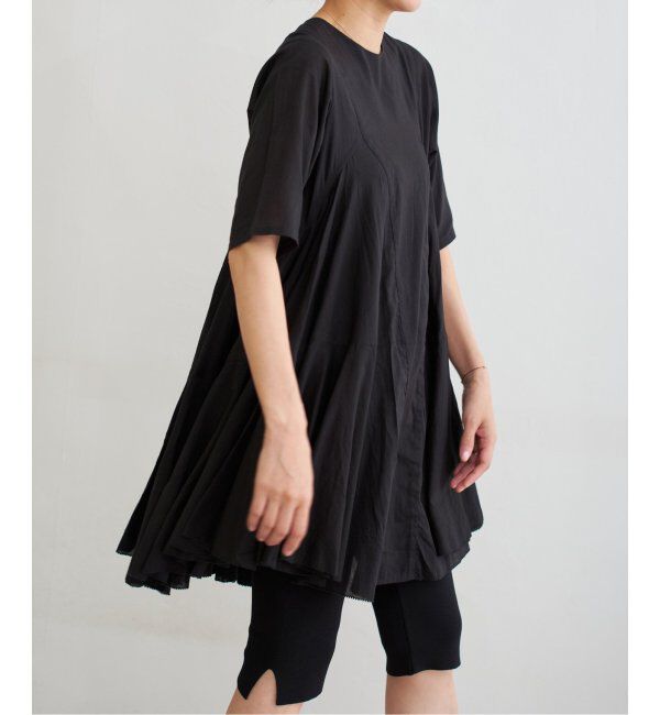 IENA「《追加》AAYUSHI/アユーシ ボリュームフレアハーフスリーブワンピース」|ワンピース|