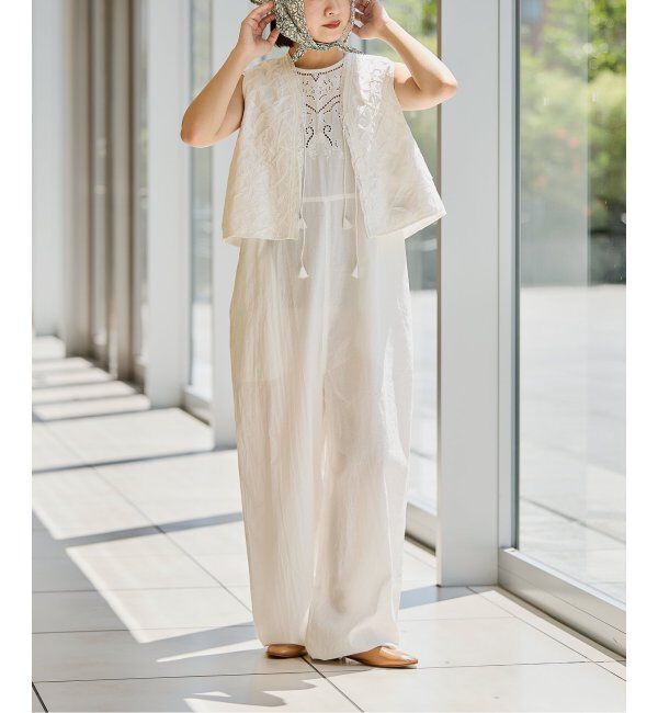 IENA LA BOUCLE「《追加》IENA LA BOUCLE カットワークレースオールインワン2」|オールインワン|