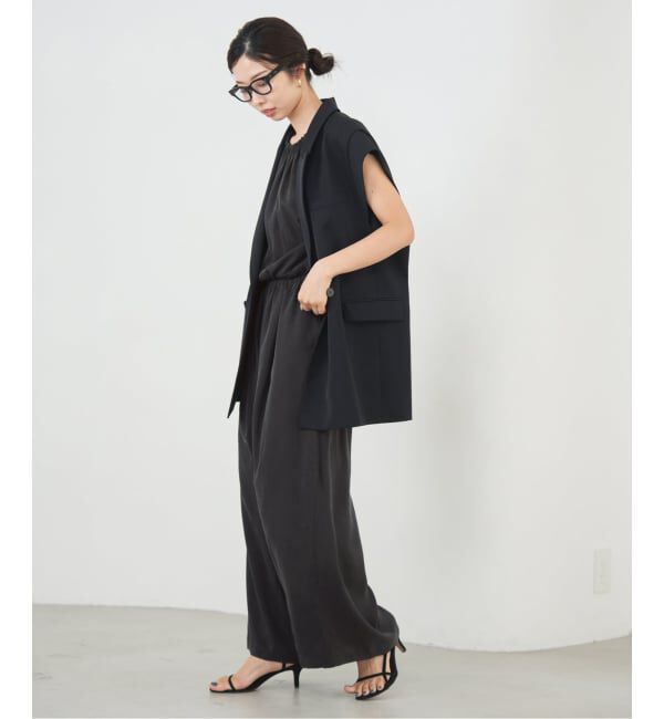 IENA「《追加3》キュプラギャザーネックオールインワン」|オールインワン|