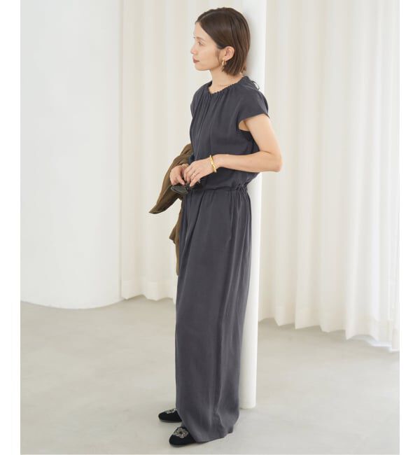 IENA「《追加3》キュプラギャザーネックオールインワン」|オールインワン|