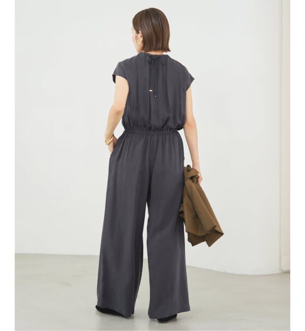 IENA「《追加3》キュプラギャザーネックオールインワン」|オールインワン|