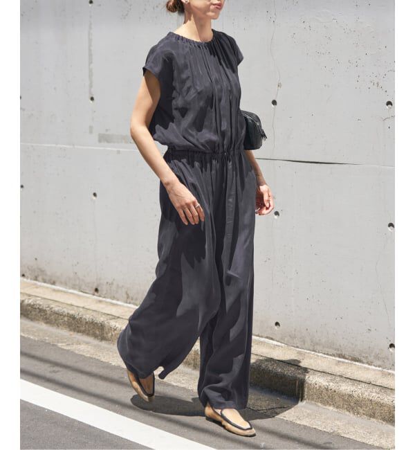 IENA「《追加3》キュプラギャザーネックオールインワン」|オールインワン|