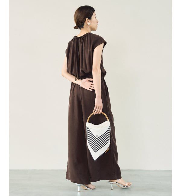 IENA「《追加3》キュプラギャザーネックオールインワン」|オールインワン|