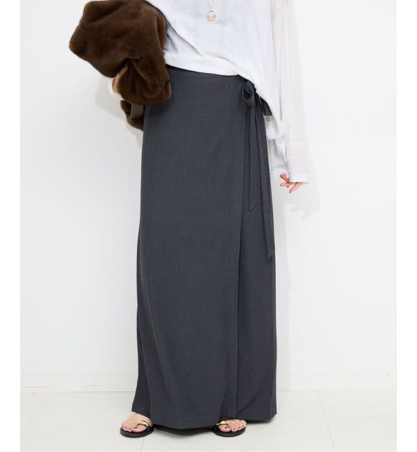 SLOBE IENA「《WEB限定/追加3》ラップジャージパンツ」|その他|グレー