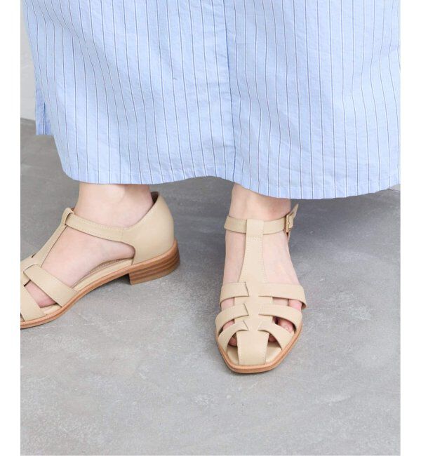 SLOBE IENA「《WEB限定/追加》SLOBE レザーグルカサンダル」|サンダル|