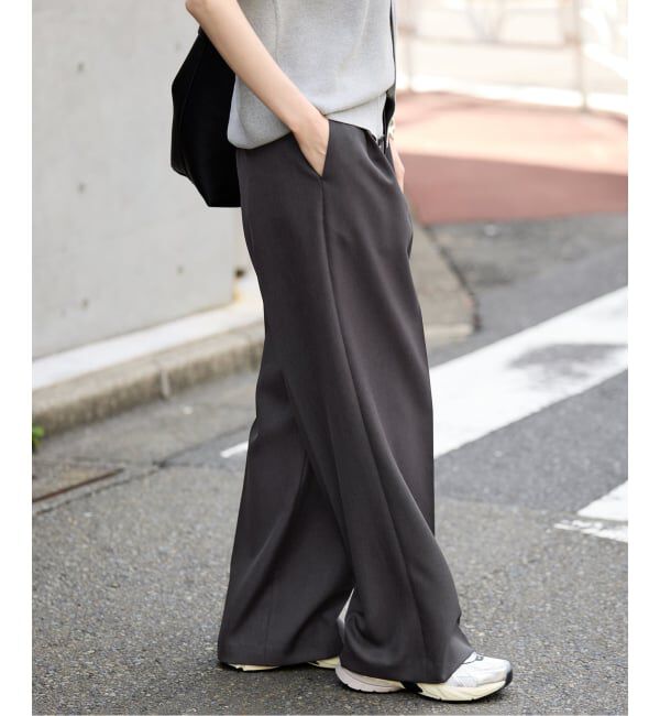 SLOBE IENA「PEツイルワイド2タックスラックス」|スラックス|