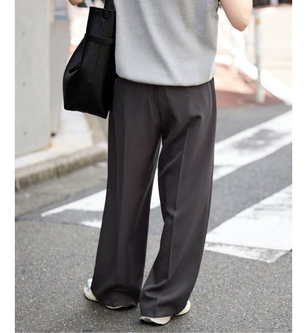 SLOBE IENA「PEツイルワイド2タックスラックス」|スラックス|