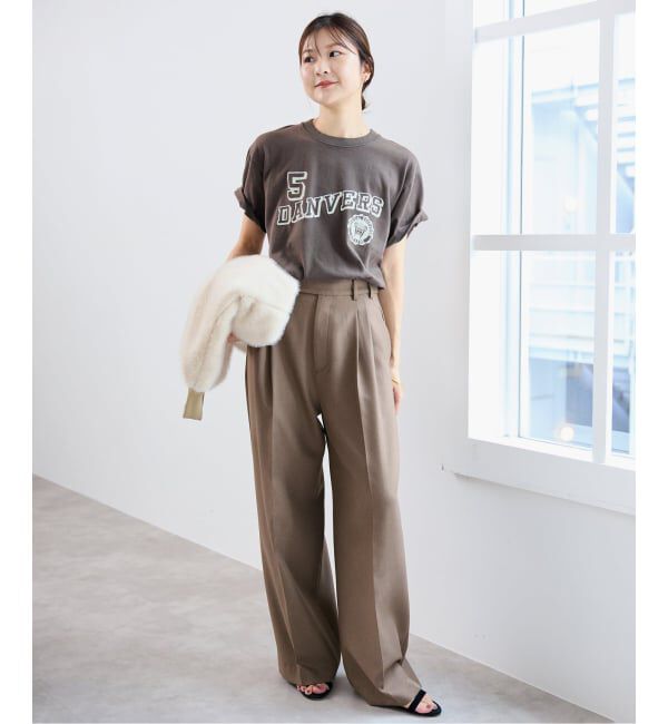 SLOBE IENA「PEツイルワイド2タックスラックス」|スラックス|