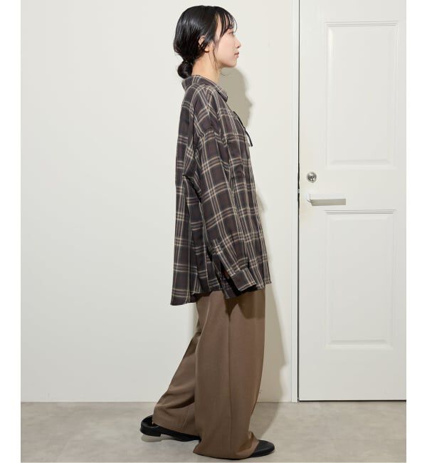 SLOBE IENA「PEツイルワイド2タックスラックス」|スラックス|