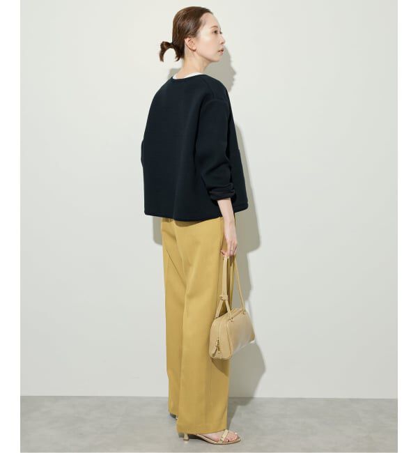 SLOBE IENA「PEツイルワイド2タックスラックス」|スラックス|