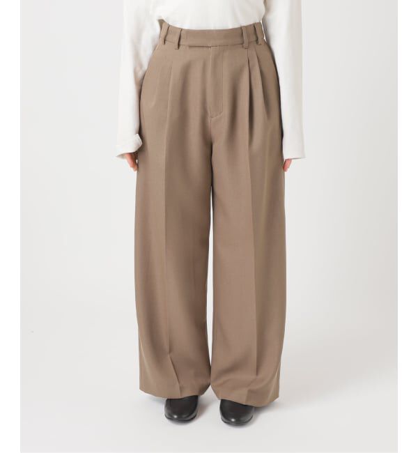 SLOBE IENA「PEツイルワイド2タックスラックス」|スラックス|