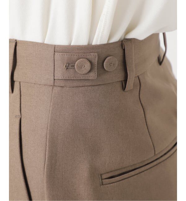 SLOBE IENA「PEツイルワイド2タックスラックス」|スラックス|