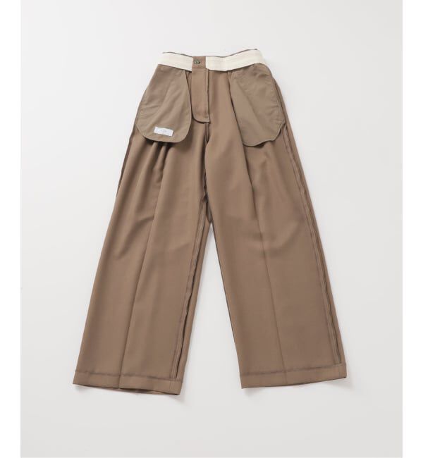 SLOBE IENA「PEツイルワイド2タックスラックス」|スラックス|