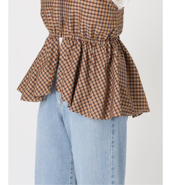 IENA LA BOUCLE「IENA LA BOUCLE C/Pポプリンチェックキャミソール」|キャミソール|