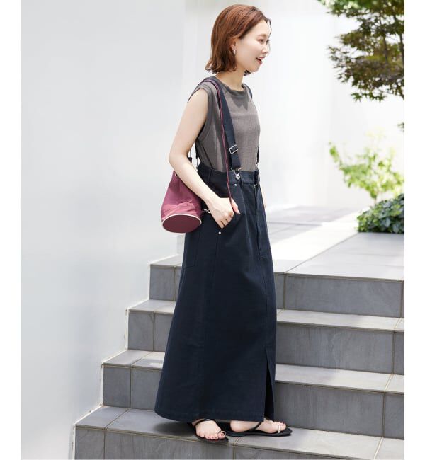 SLOBE IENA「《WEB限定/追加》ハイウエストジャンパースカート」|スカート|