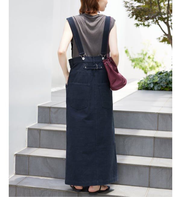 SLOBE IENA「《WEB限定/追加》ハイウエストジャンパースカート」|スカート|